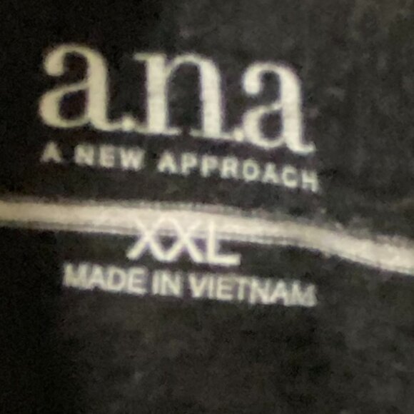 A.N.A., long sleeve black tunic w/white stripes, size XXL - Picture 7 of 9